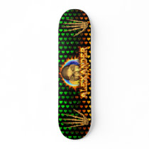 Alexander skull real fire and flames skateboard de