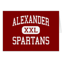 Alexander - Spartans - High School - Albany Ohio Greeting Card