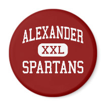 Alexander - Spartans - High School - Albany Ohio Fridge Magnet