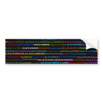 Alexander Text Design I Bumper Sticker