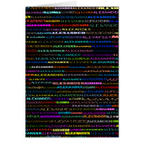 Alexander Text Design I Vertical Greeting Card