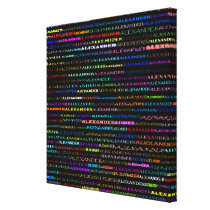 Alexander Text Design I Wrapped Canvas Gallery Wrap Canvas