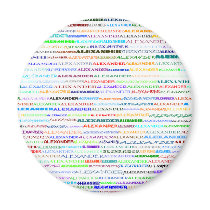 Alexander Text Design II Round Magnet