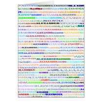 Alexander Text Design II Vertical Greeting Card