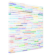 Alexander Text Design II Wrapped Canvas Canvas Prints