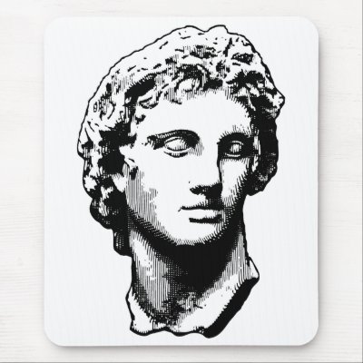 Alexander the Great statue Mouse Mat by nassosvakalis