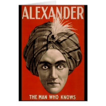 Alexander the man who knows Magic Greeting Card