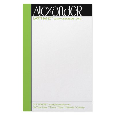 Alexander white Stationery by floatinglemonstype