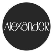 Alexander white Sticker