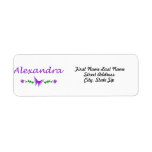 Alexandra (Purple Butterfly) Return Address Label