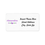 Alexandra (Purple Butterfly) Personalized Address Labels