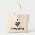 Alexandria -- Blue Green & Burgundy Tote Bag