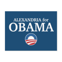 ALEXANDRIA for Obama custom your city personalized Post Cards