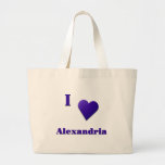 Alexandria -- Midnight Blue Canvas Bag