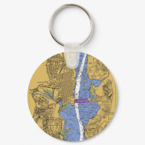 Alexandria VA Nautical Harbor Chart Keycha keychains