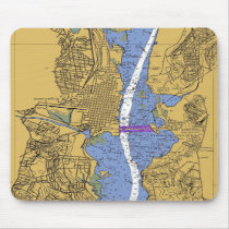 Alexandria VA Nautical Harbor Chart mousepad