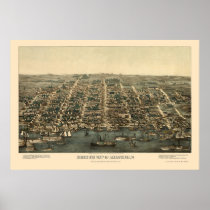 Alexandria, VA Panoramic Map - 1863 Posters