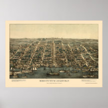 Alexandria, VA Panoramic Map - 1863 Posters