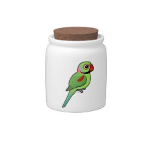 Alexandrine Parakeet Candy Jar