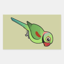 Alexandrine Parakeet Rectangular Stickers