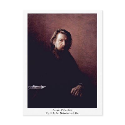 Alexei Potechin By Nikolai Nikolaevich Ge Postcard by artpaintings