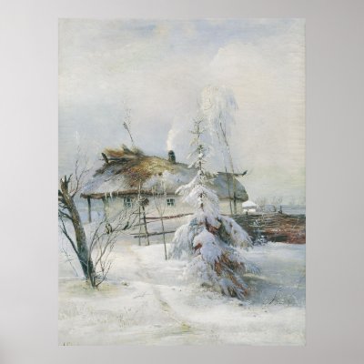Alexei Savrasov Winter 1873 Large Print on Canvas by BUSHWICK