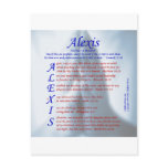 Alexis Acrostic Postcards