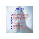 Alexis Acrostic Postcard