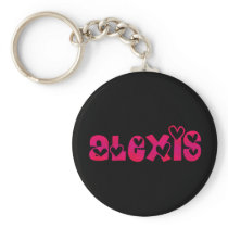 Alexis in Hearts Key Chain