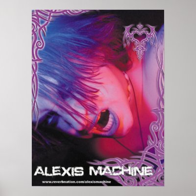 Alexis Machine Print by vampireheavymetal