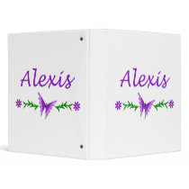 Alexis (Purple Butterfly) Binder