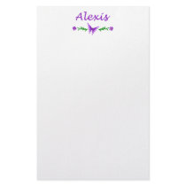Alexis (Purple Butterfly) Stationery Design
