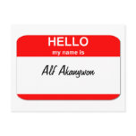 Alf Akanywon Post Card
