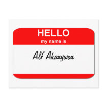 Alf Akanywon Post Card