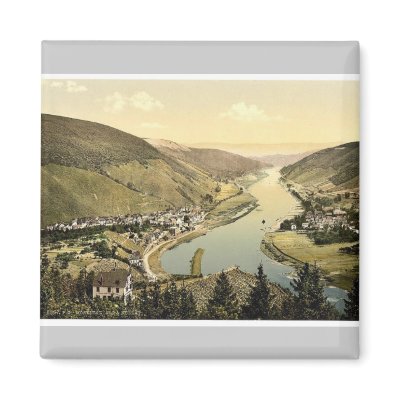 Alf and Bullay, Moselle, valley of, Germany rare P Fridge Magnets by photochrom