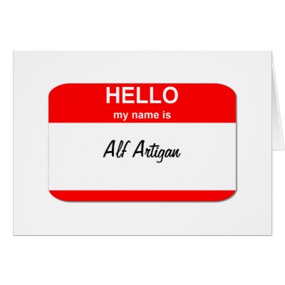 Alf Artigan Card by funnynametags