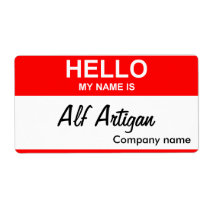 Alf Artigan Shipping Label