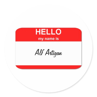Alf Artigan Stickers by funnynametags