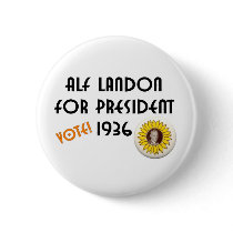 Alf Landon for President Button