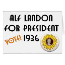 Alf Landon for President Card