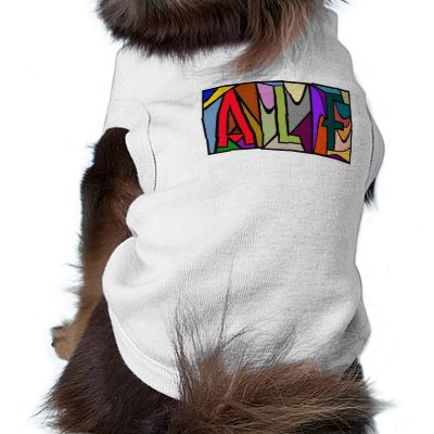 ALF ~ PERSONALIZED LARGE LETTER PET-WARE FOR DOGS! PET TEE by layooper