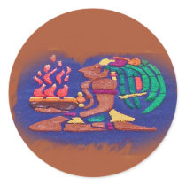 alfombra 01 A Round Sticker