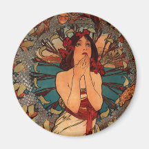 Alfons Mucha Monaco Monte Carlo Refrigerator Magnets