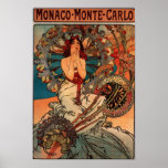Alfons Mucha Monaco Monte Carlo Poster