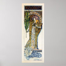 Alfons Mucha Sarah Bernhard  vertical banner Poster