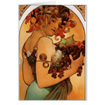 Alfonse Mucha Fruit Card