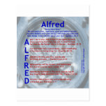 Alfred Acrostic Postcard