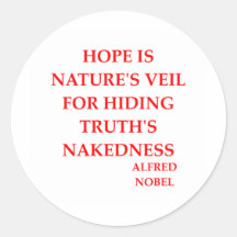 alfred nobel round sticker