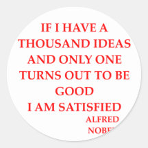alfred nobel round stickers