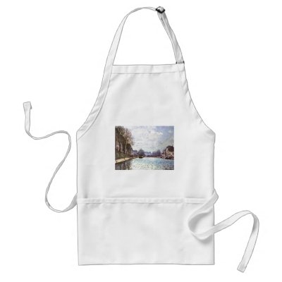Alfred Sisley - Ansicht Kanals Saint-Martin 1870 Apron by inquester